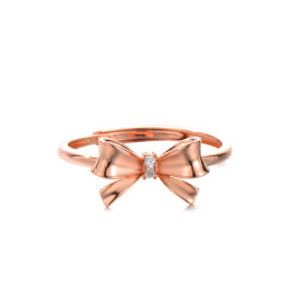 Sterling Silver Papillon Bow Ring Adjustable Size
